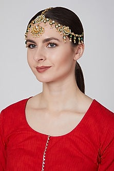 Gold Plated Kundan Matha Patti