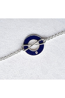 White Finish Infinity Bracelet Rakhi