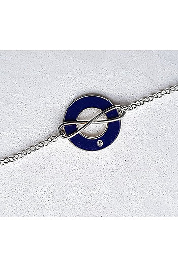 White Finish Infinity Bracelet Rakhi