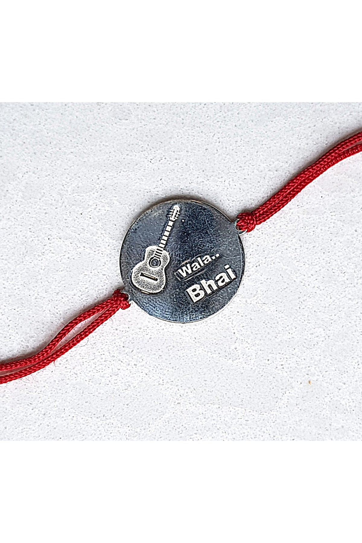 White Finish Guitar Bracelet Rakhi