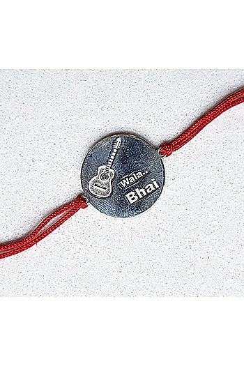 White Finish Guitar Bracelet Rakhi