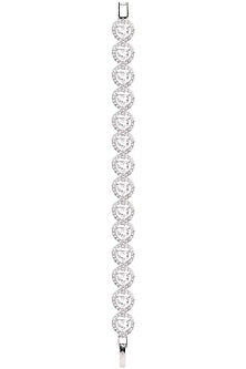 Silver Plated Heart Shaped Swarovski Bracelet