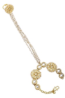 Gold Plated Kundan and Pearls Haath Phool
