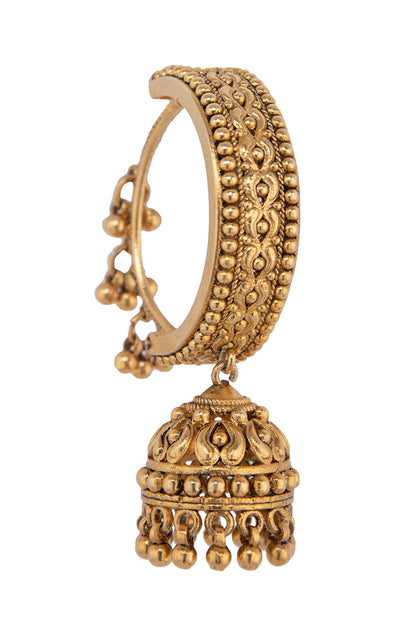 Carved Hoop Jhumkas 