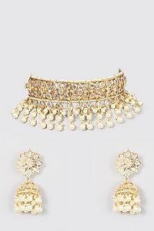Gold Plated Choker Necklace Set