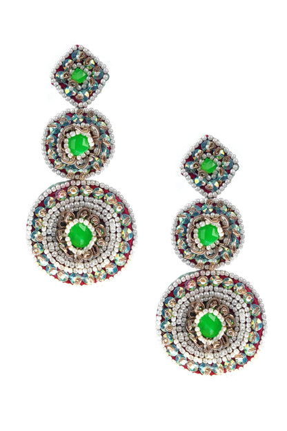 Moti Embroidered Earrings 