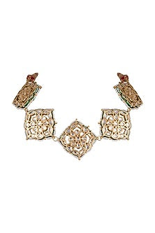 22k Gold Plated Meenakari Kundan & Pearls Choker Necklace