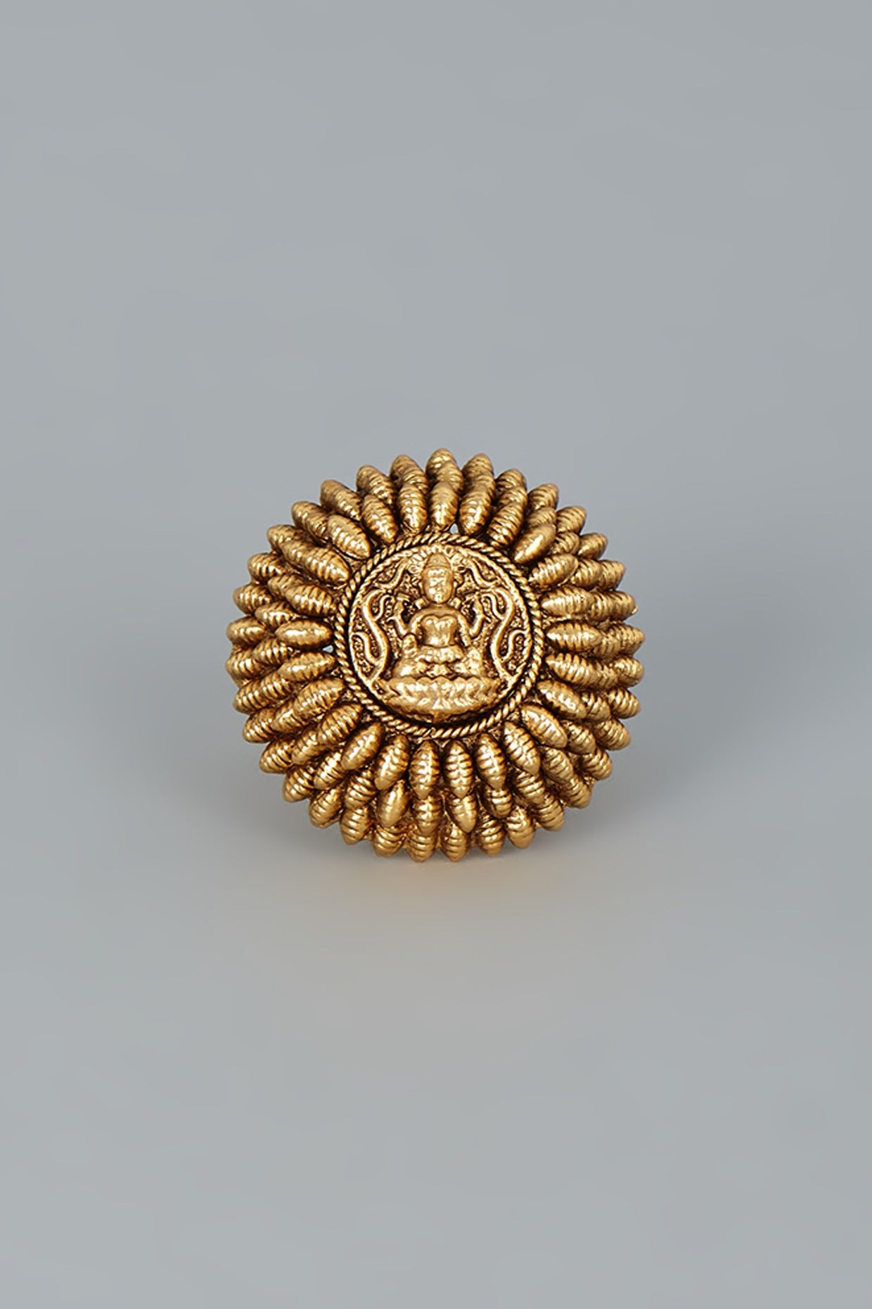 Gold Finish Temple Ring