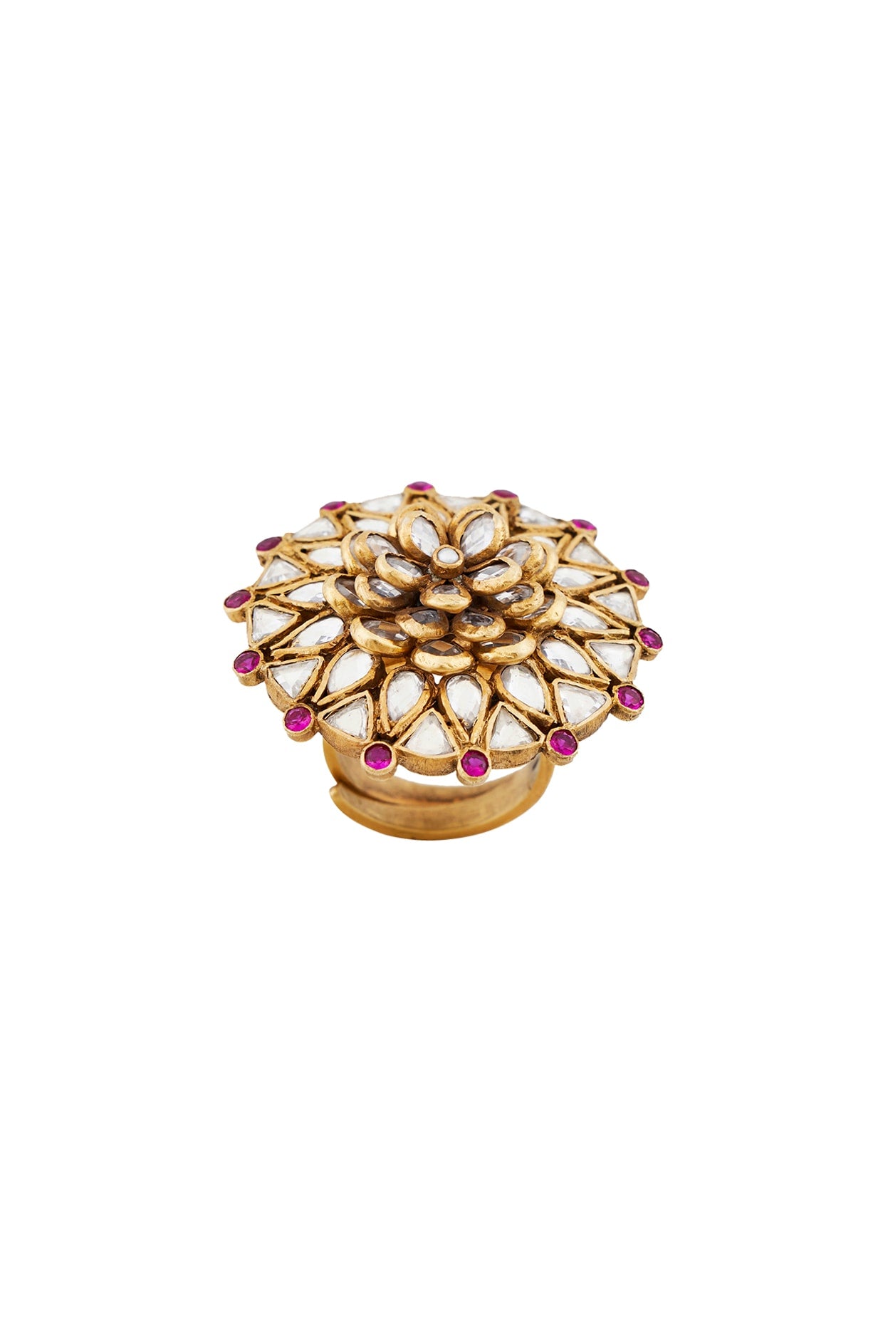 Gold Plated Crystal Ring