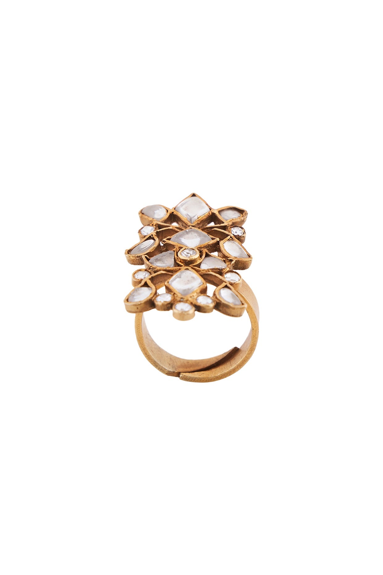 Gold Plated Handcrafted Crystal Ring