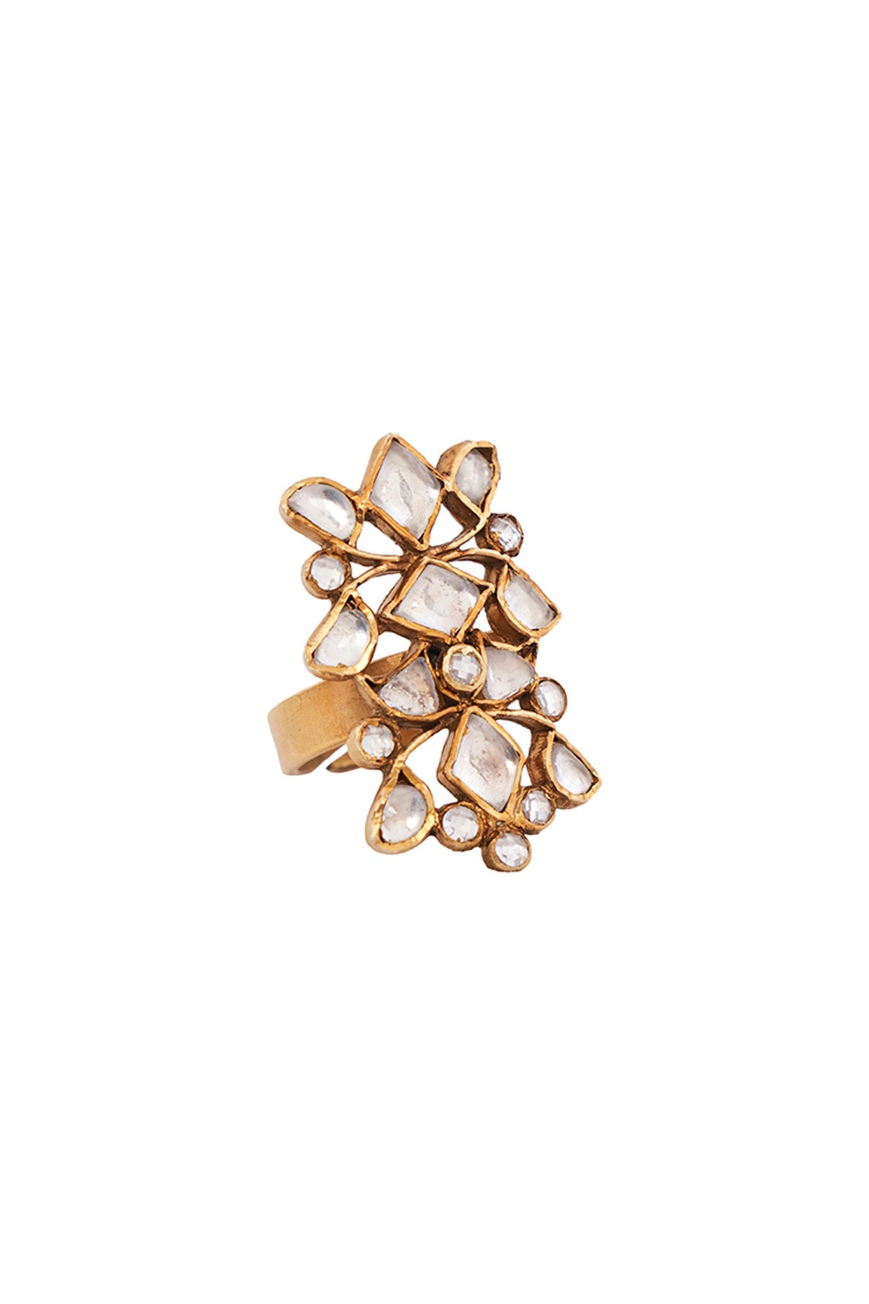 Gold Plated Handcrafted Crystal Ring