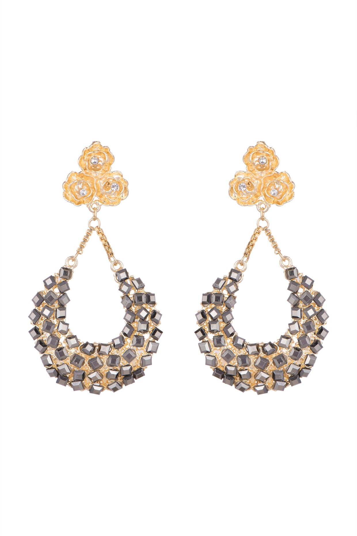 Gold Plated Zirconia Earrings