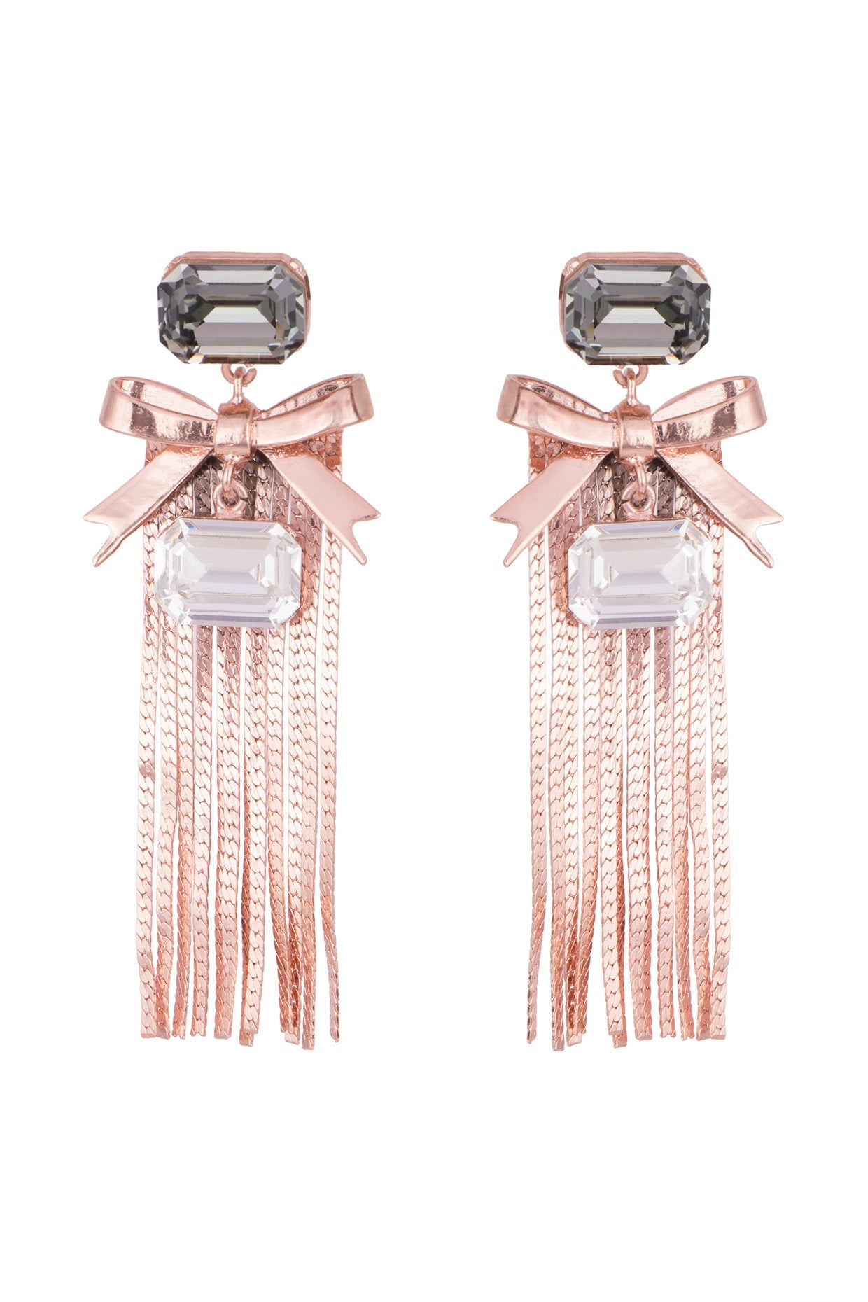 Rose Gold Plated Tassel Earrings