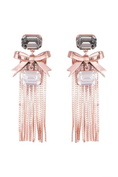 Rose Gold Plated Tassel Earrings
