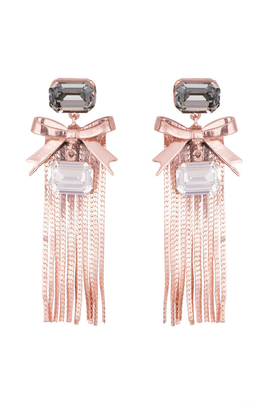 Rose Gold Plated Tassel Earrings