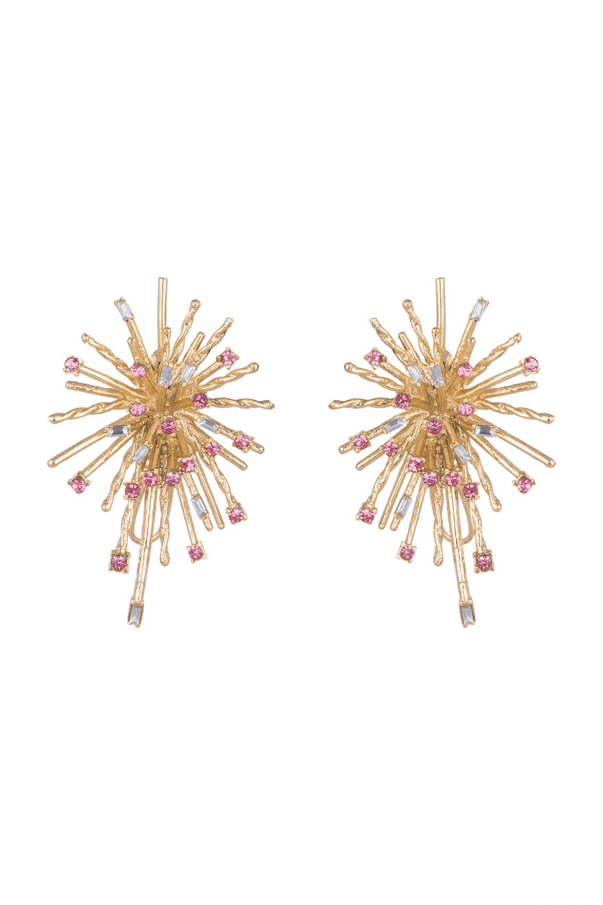 Gold Plated Cubic Zirconia Stud Earrings