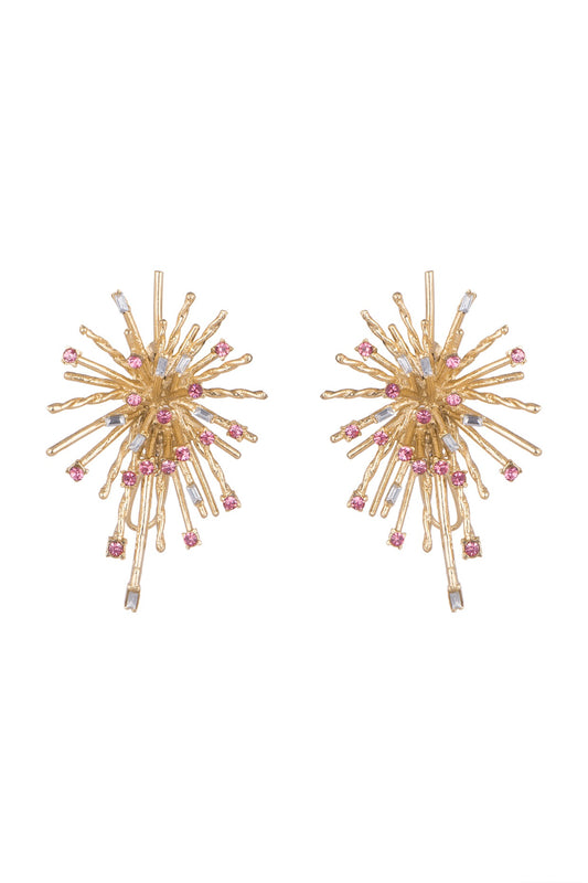 Gold Plated Cubic Zirconia Stud Earrings