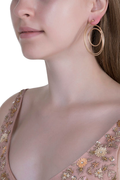 Rose Gold Plated Hoop Earrings