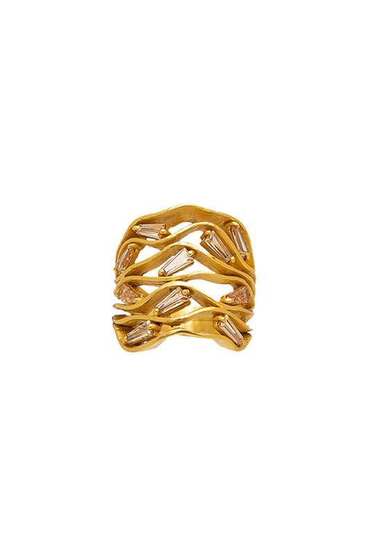 Gold Plated Brass Ring