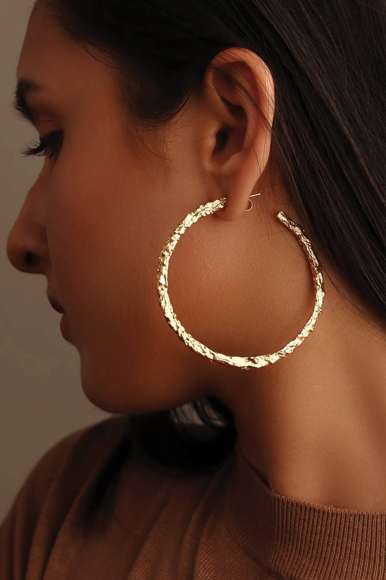 Gold Plated Hoop Handcrafted Earrings