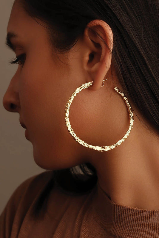 Gold Plated Hoop Handcrafted Earrings