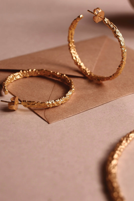 Gold Plated Hoop Handcrafted Earrings