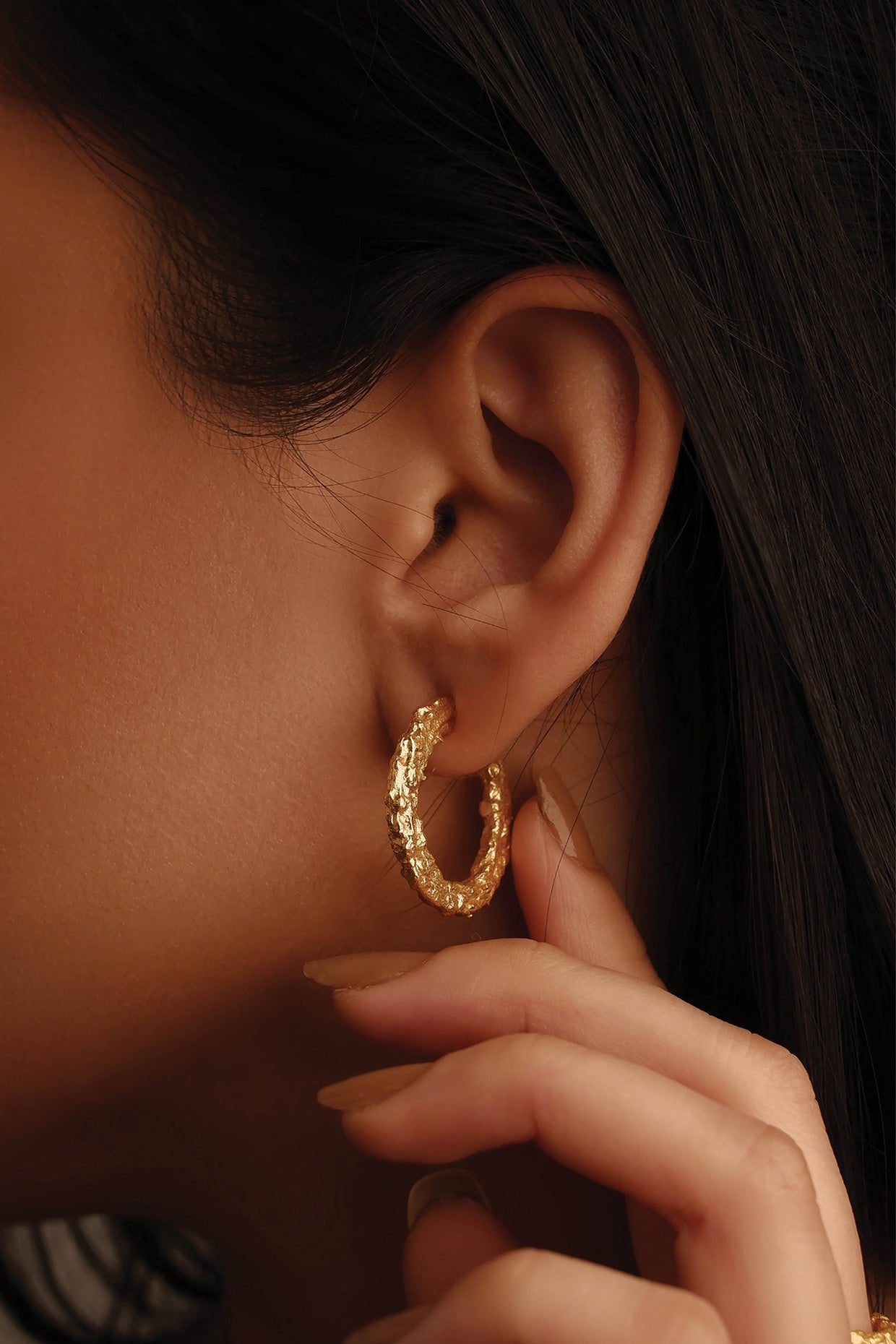 Gold Plated Hoop Handcrafted Earrings