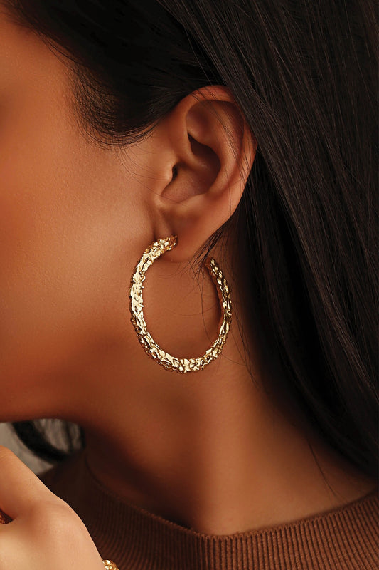 Gold Plated Hoop Handcrafted Earrings