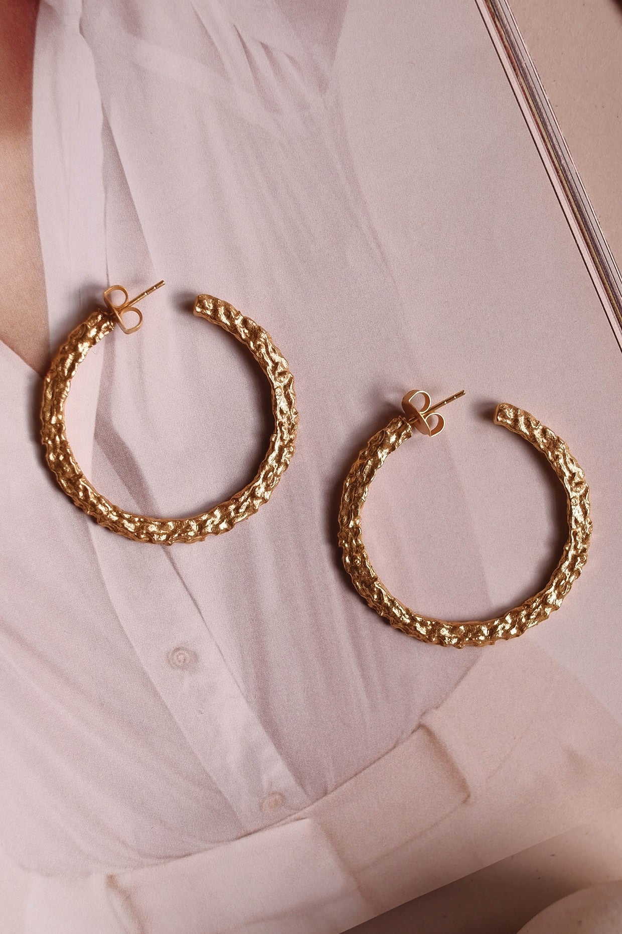 Gold Plated Hoop Handcrafted Earrings