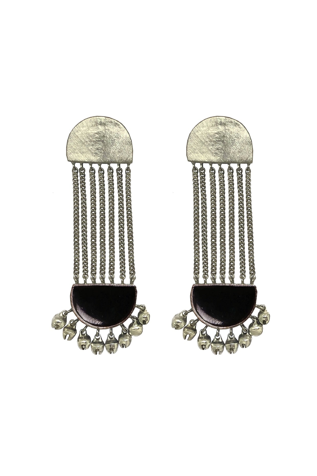 Silver Finish Handcrafted Dangler Earrings