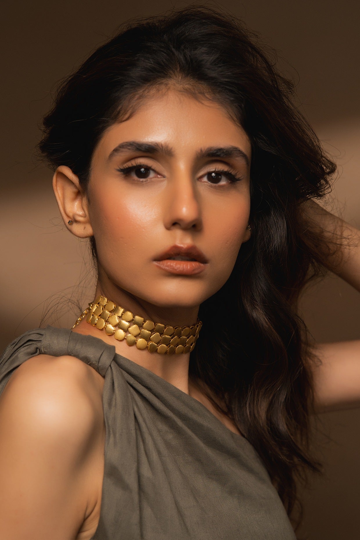 Gold Plated Tara Handcrafted Choker Necklace