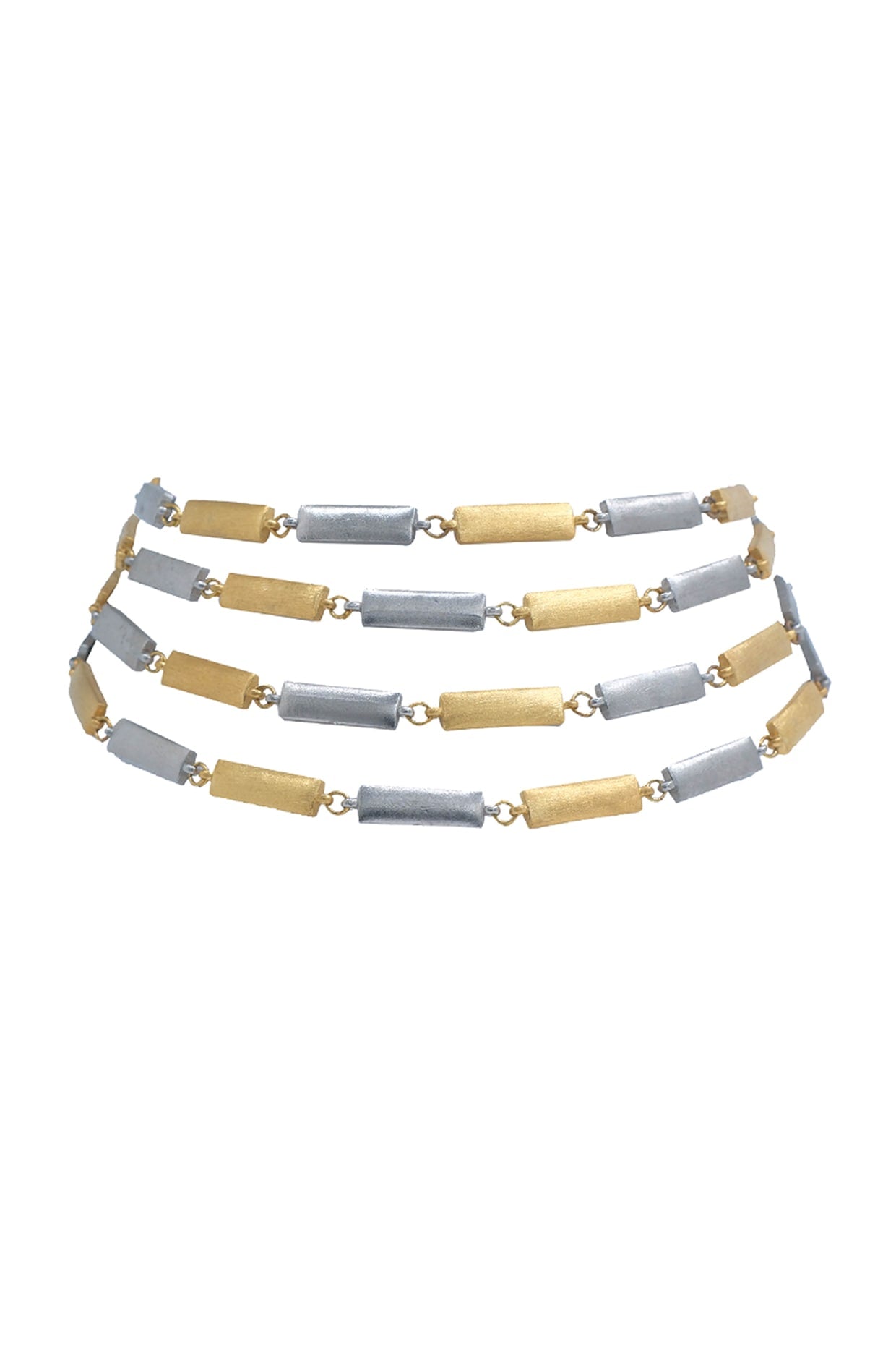 Two-Tone Plated Sitara Handcrafted Choker Necklace