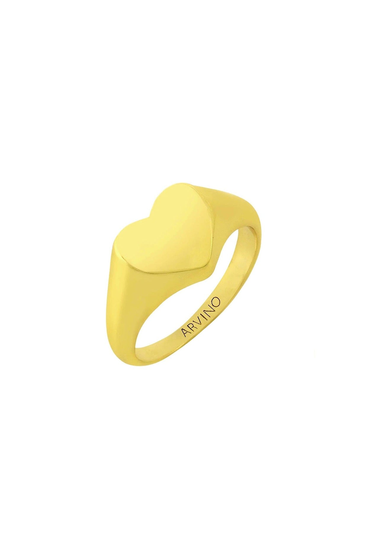 Gold Finish Mi Amour Ring In 92.5 Sterling Silver