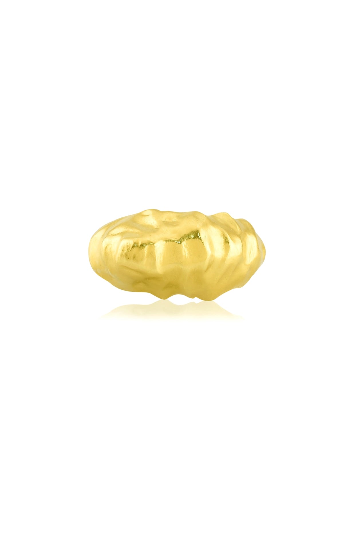 Gold Finish Textured Foil Ring