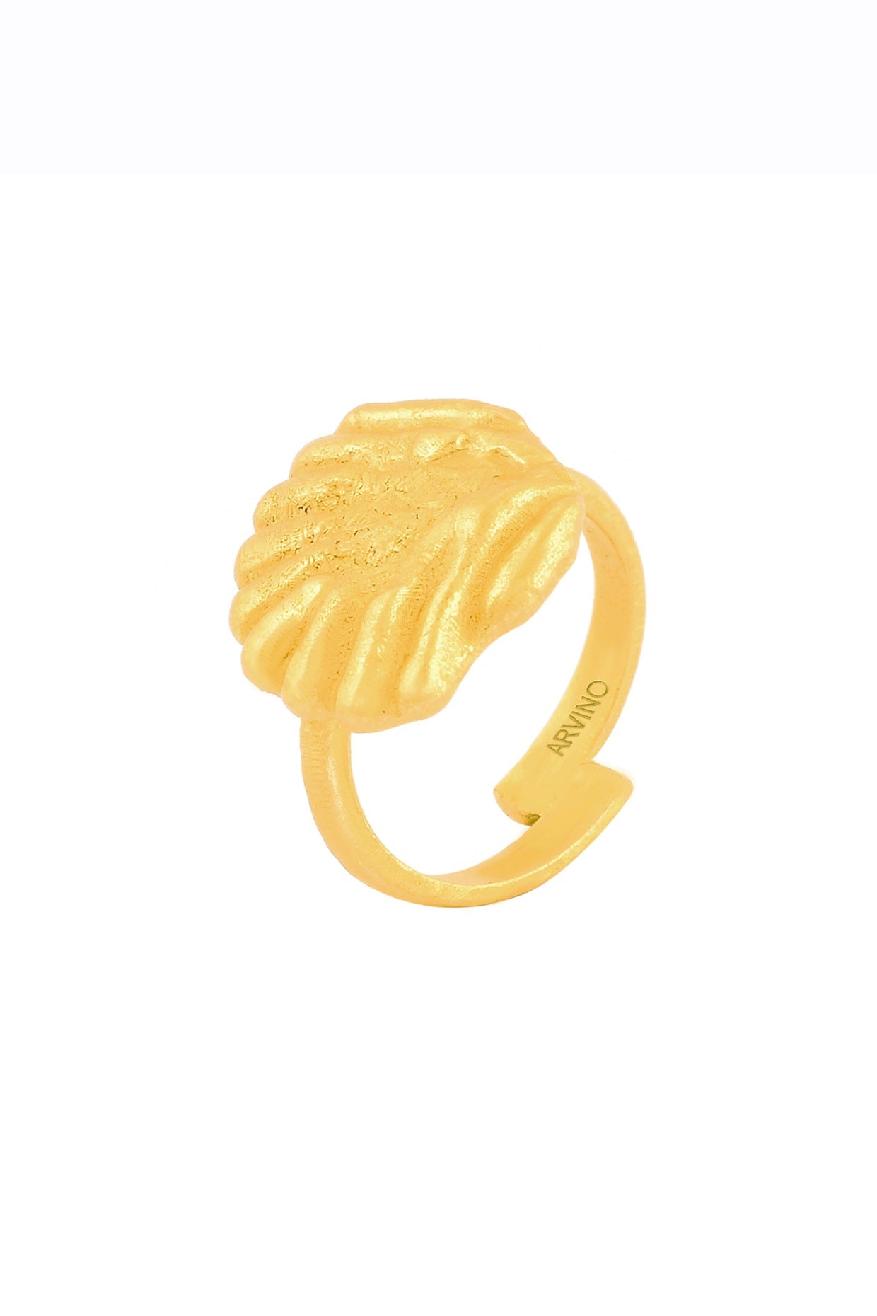 Gold Finish Seashell Ring