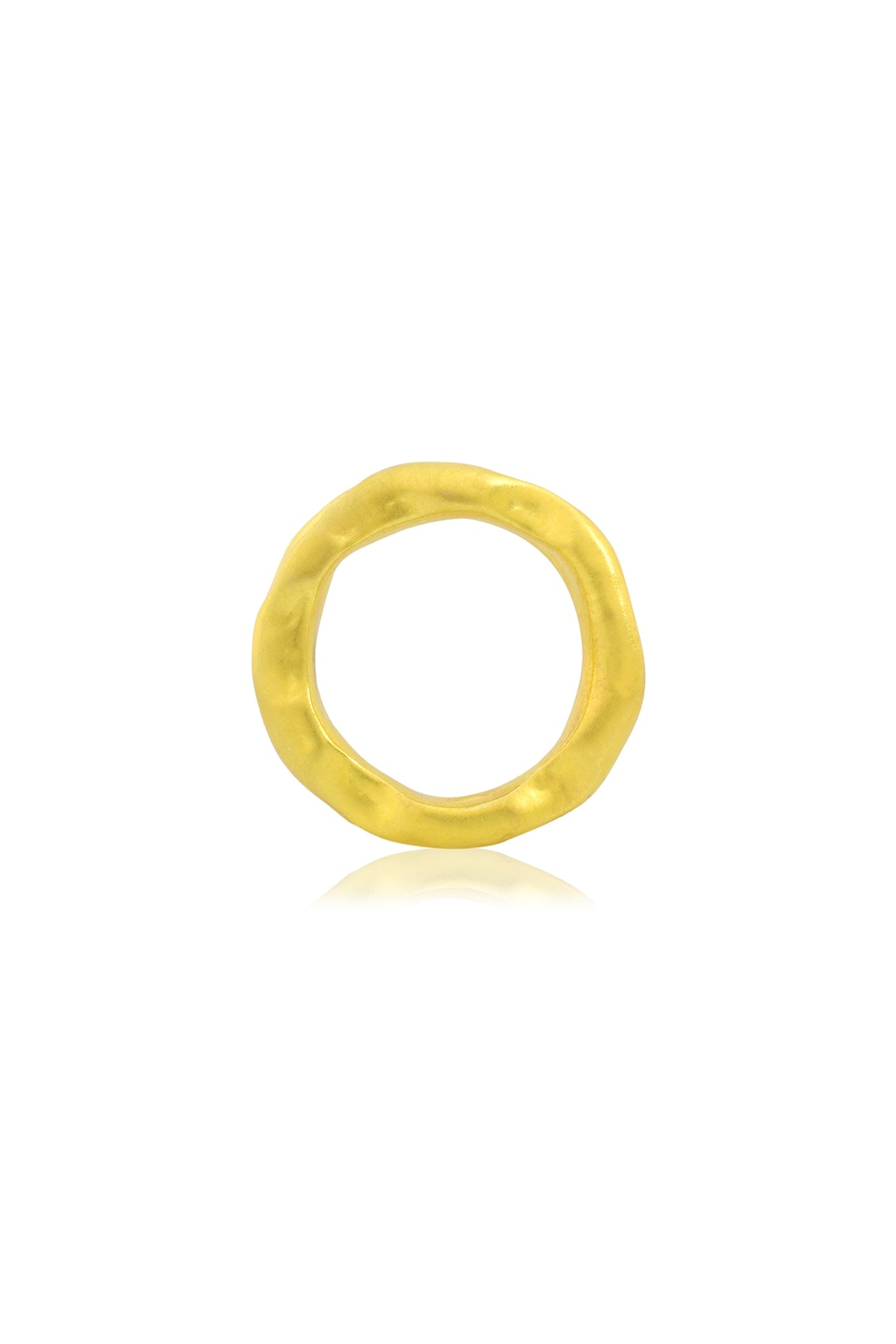 Gold Finish Crumple Foil Ring