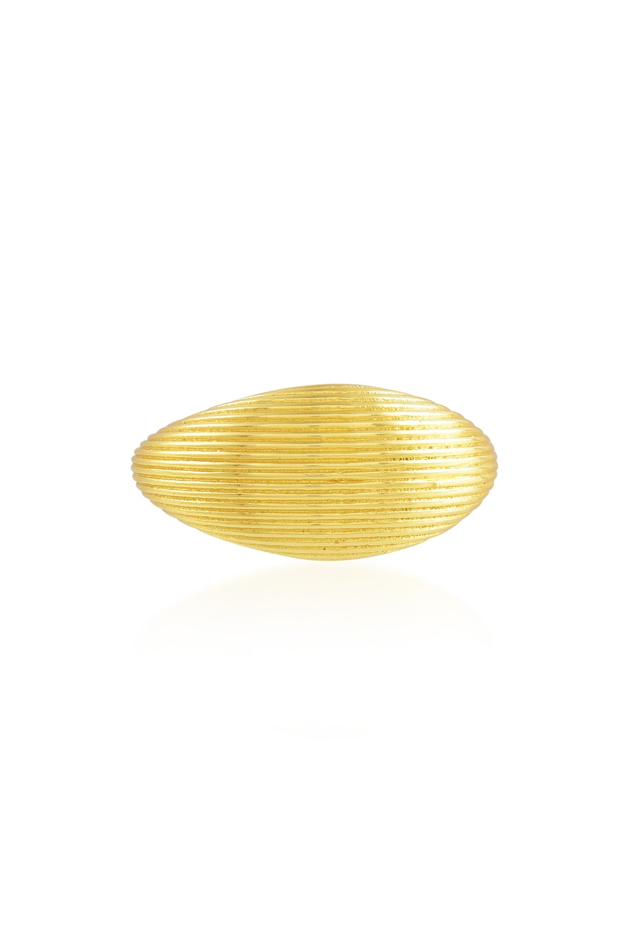 Gold Finish Rubbed Textured Band Ring