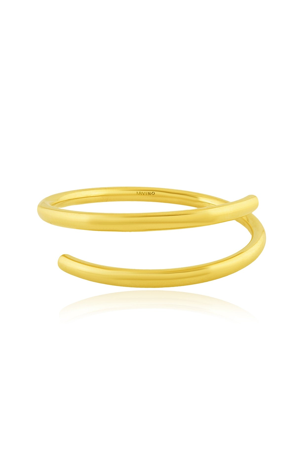 Gold Finish Radiant Crossover Bangle