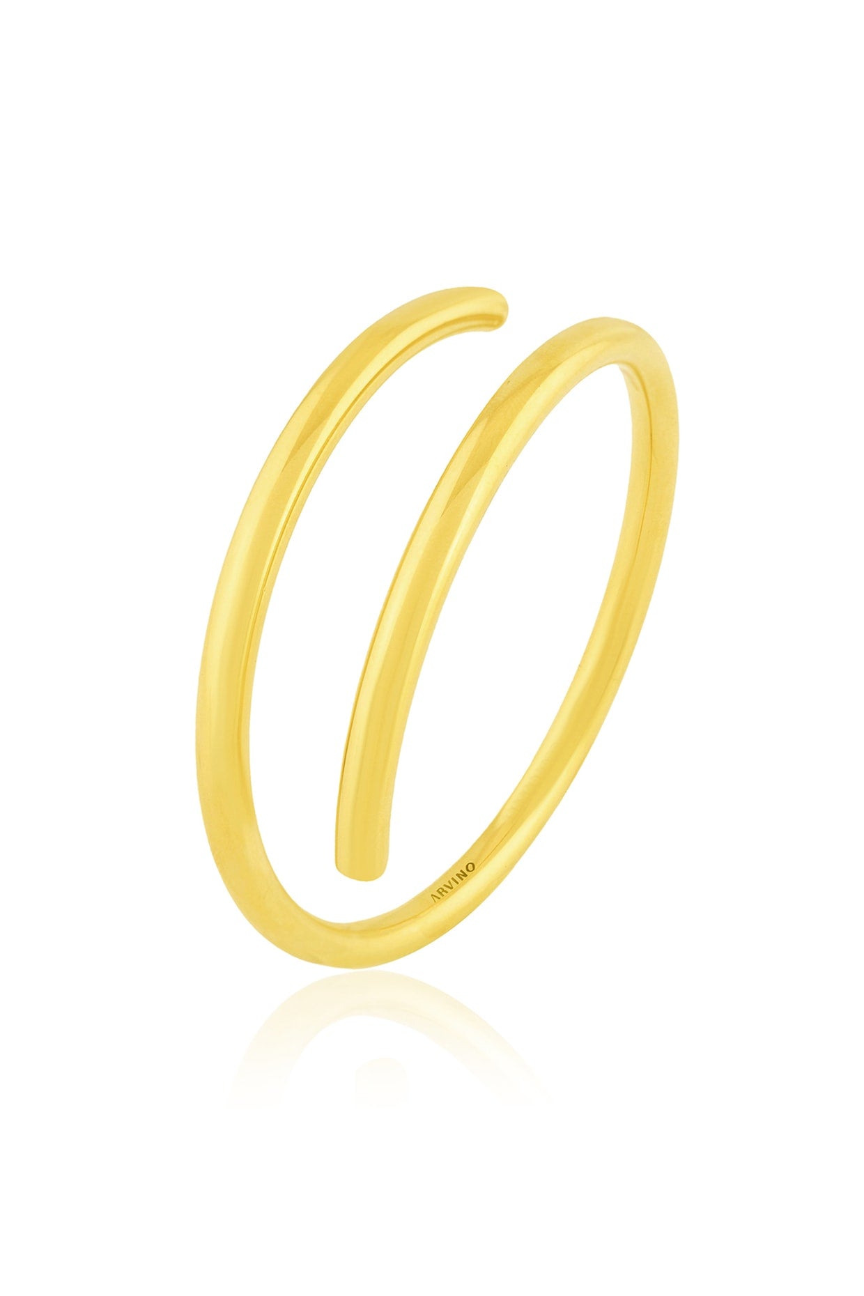 Gold Finish Radiant Crossover Bangle