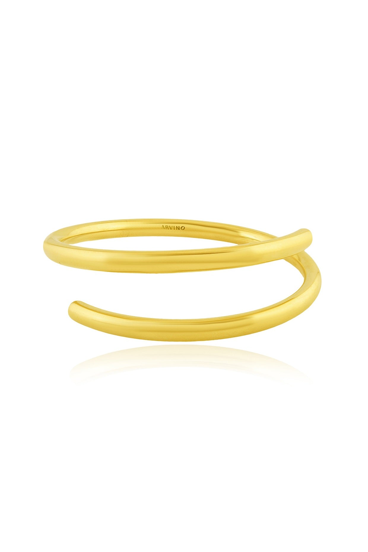 Gold Finish Radiant Crossover Bangle