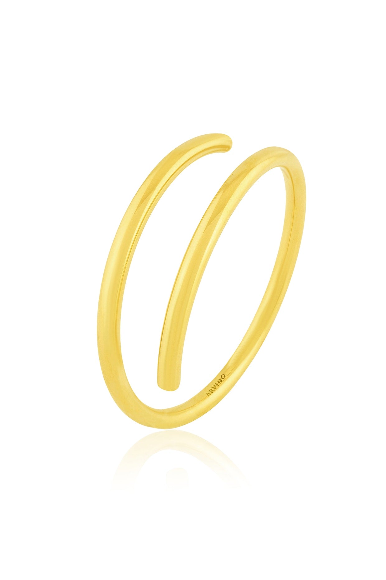 Gold Finish Radiant Crossover Bangle