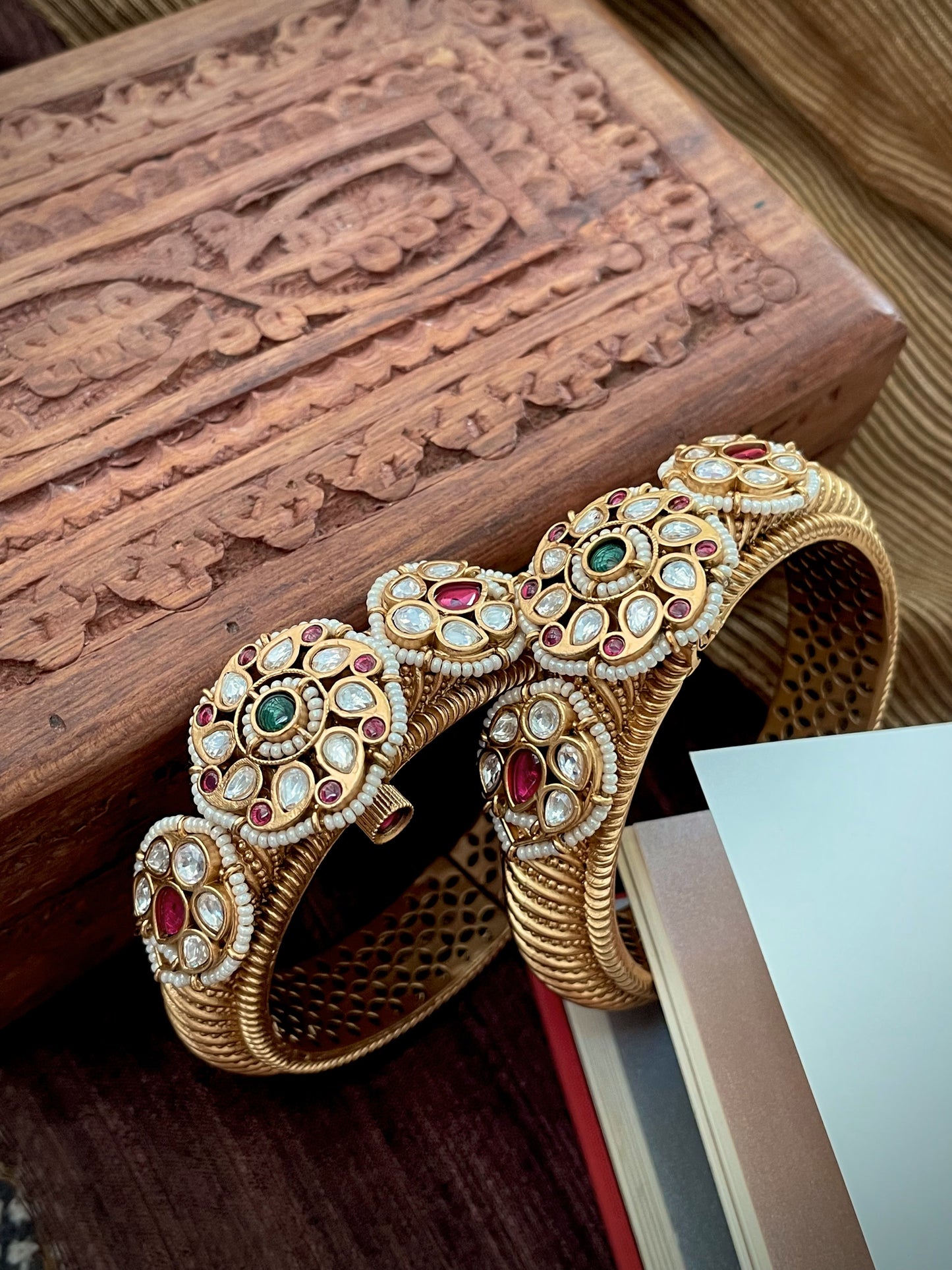 Jadau Rajwadi Bracelets & Bangless