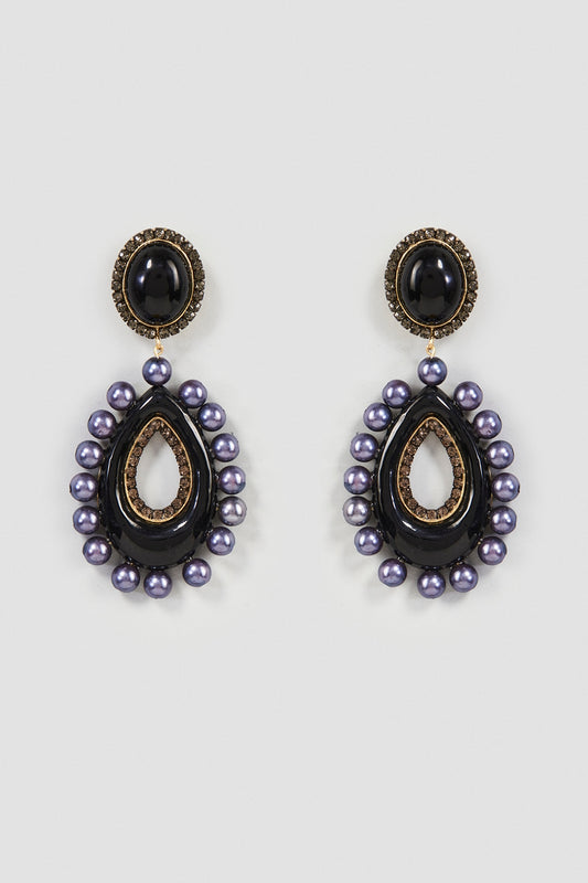 Black Pearl Dangler Earrings