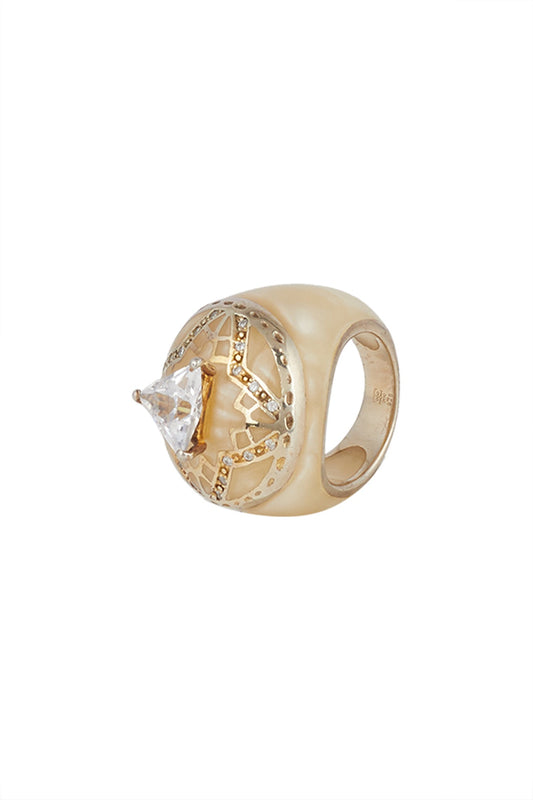 Gold Plated Resin Ring