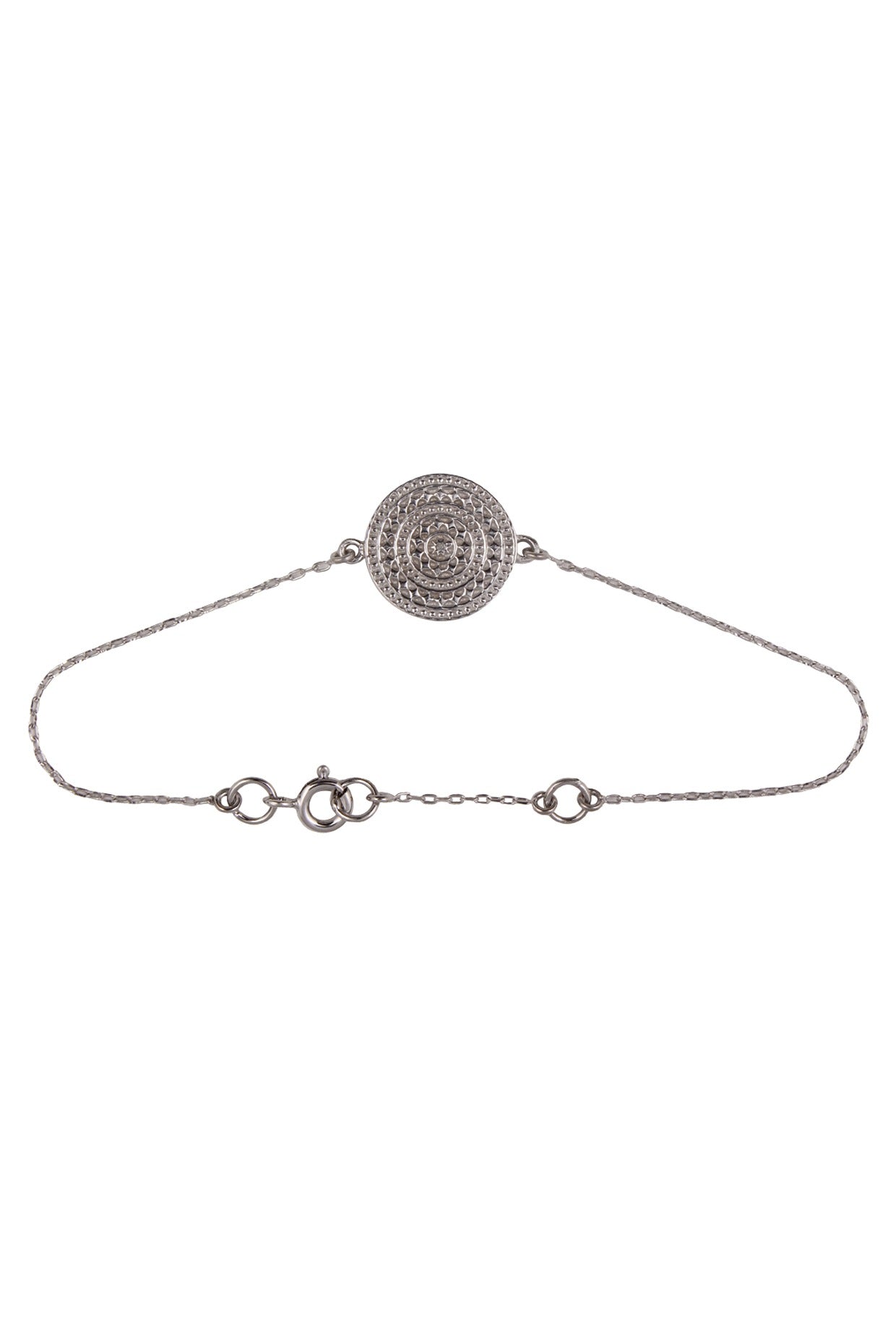 Silver Vermeil Finish Aztec Disc Bracelet