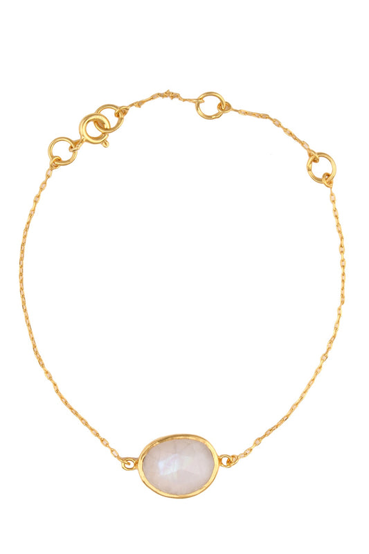 Gold Vermeil Finish Moonstone Bracelet