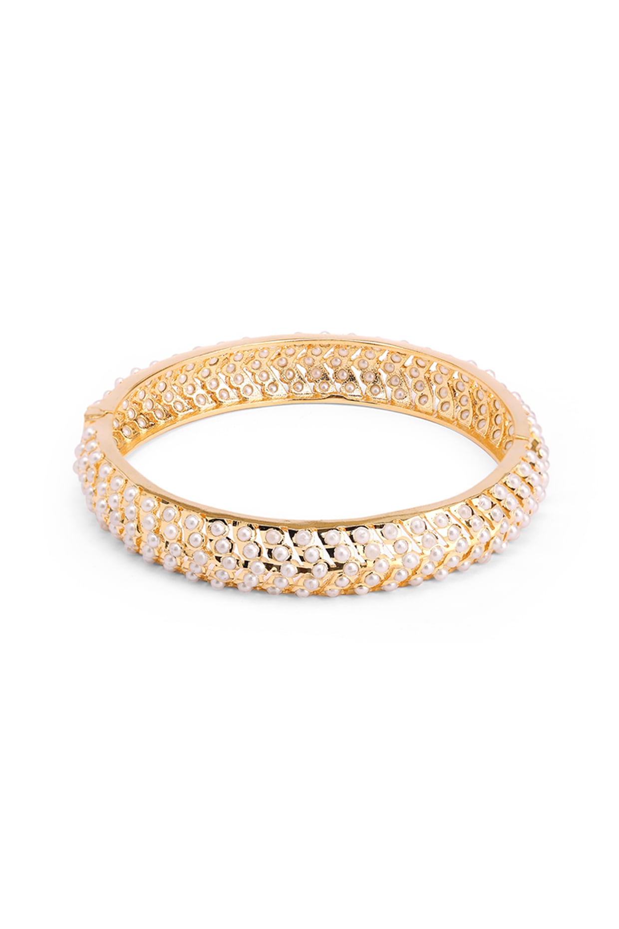 Gold Plated Pearl Bangle