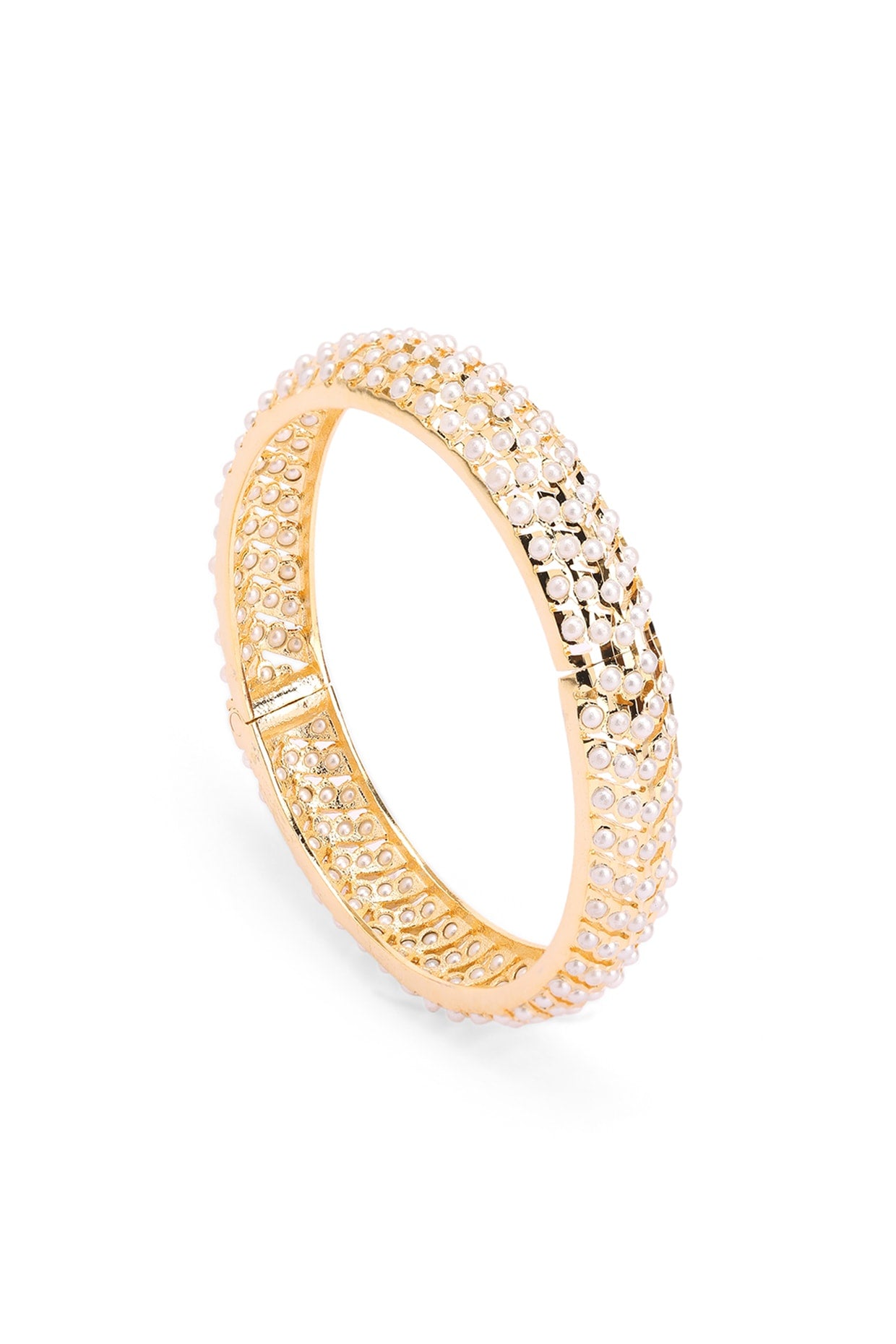 Gold Plated Pearl Bangle