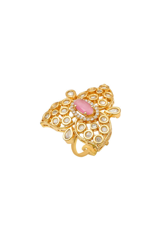 Gold Plated Floral Ring