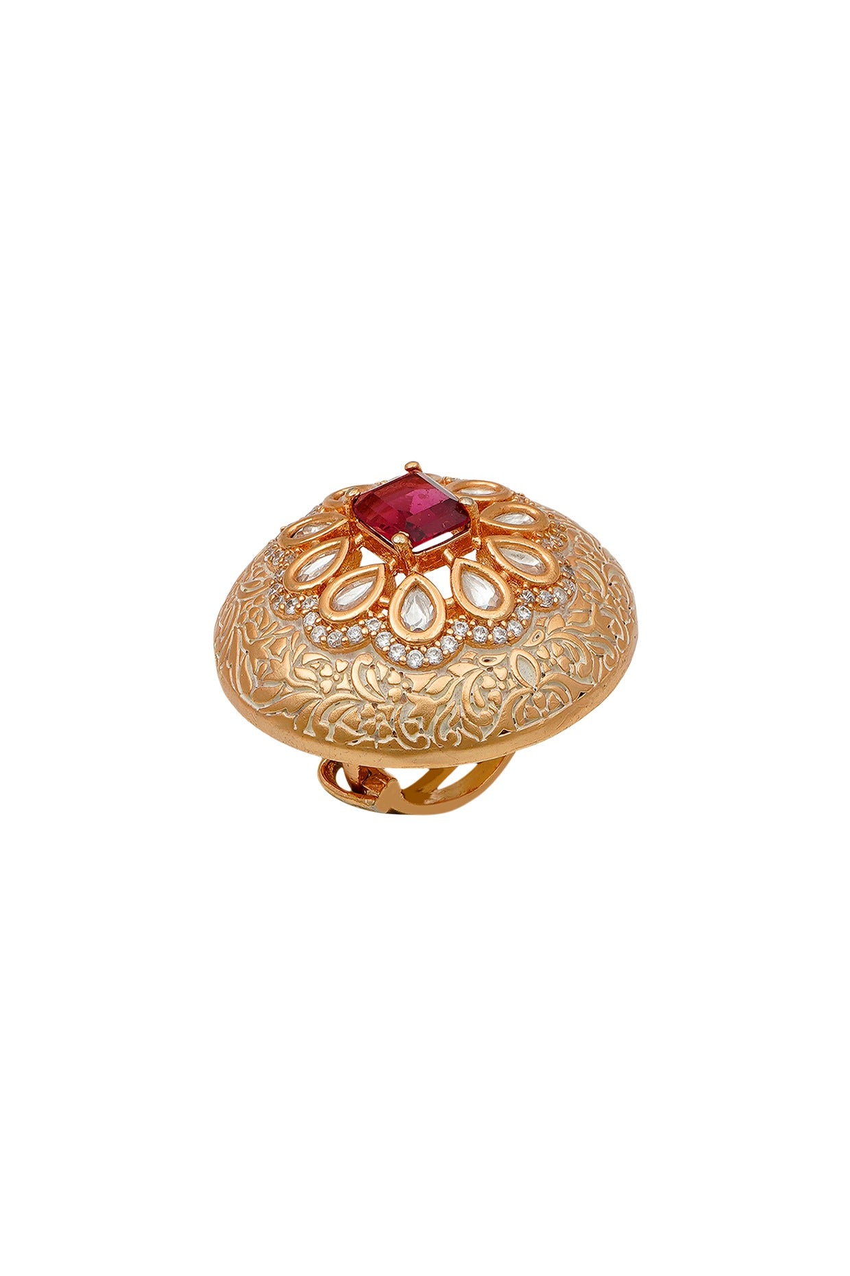 Gold Plated Ruby Ring